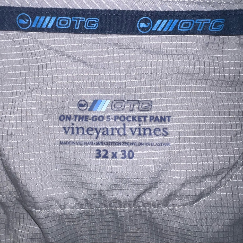Vineyard Vines On The Go 5 Pocket Performance Chino Mens 32x30 Tan Pants